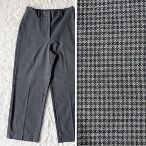 VTG Eddie Bauer Woman Checked Stretch Wide Straight Pants US8 Classic Academia